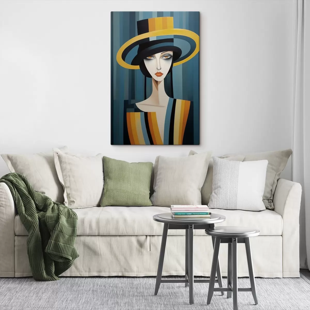 Obraz Abstraktní portrét ženy v klobouku Č. s44990