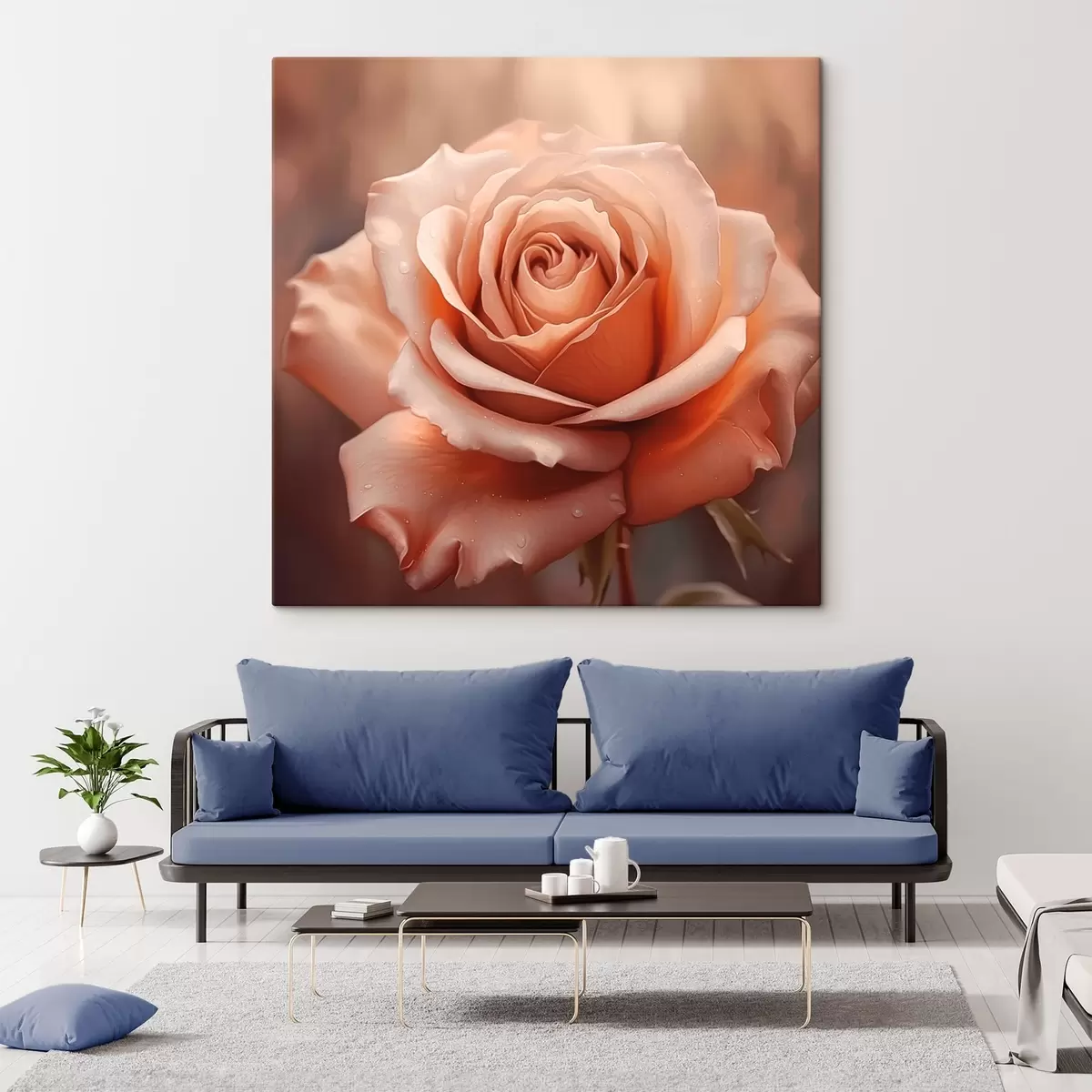 Obraz Růže s kapkami rosy Č. s44991