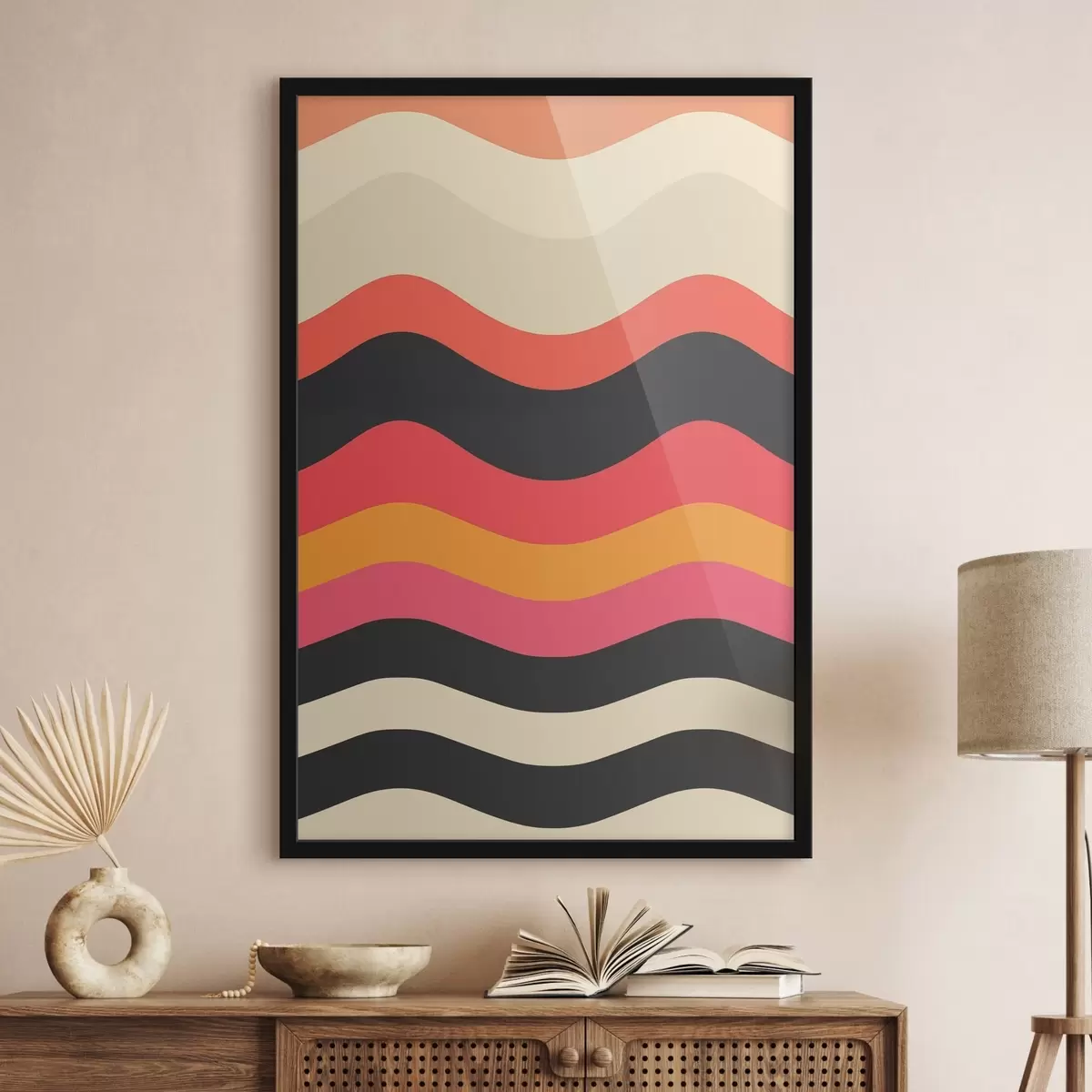 Poster Abstraktní zvlněný vzor f45005