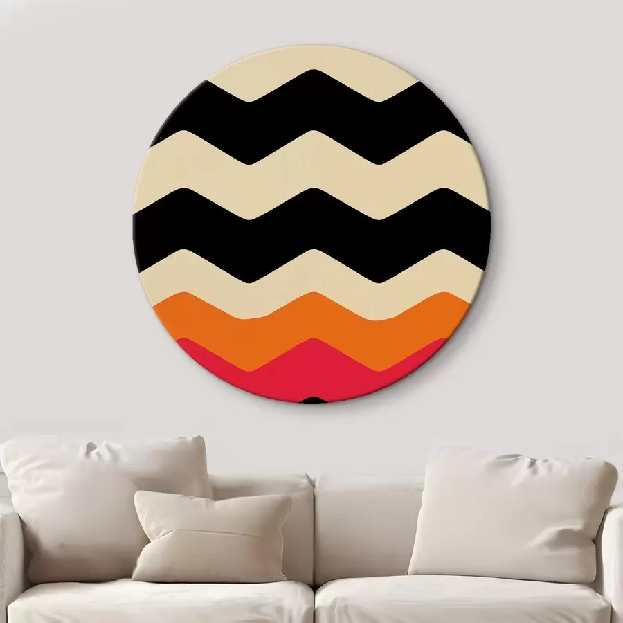 Obraz Geometrický vzor s vlnitými pruhy Č. r45004