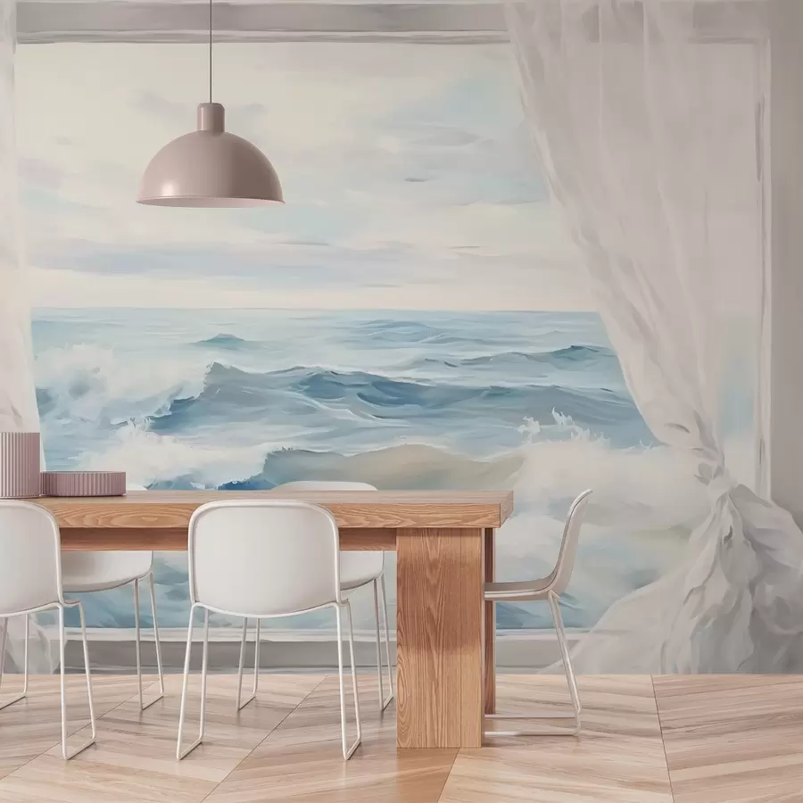 Fototapet Pohled z okna na moře w04230