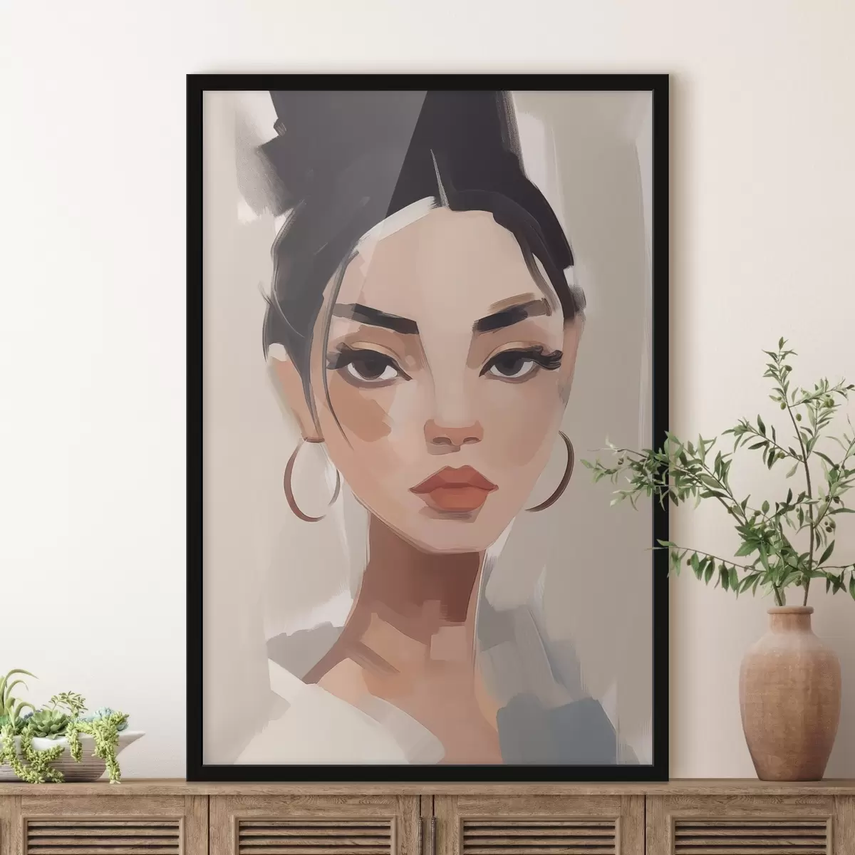 Poster Dívka s černými vlasy f45013