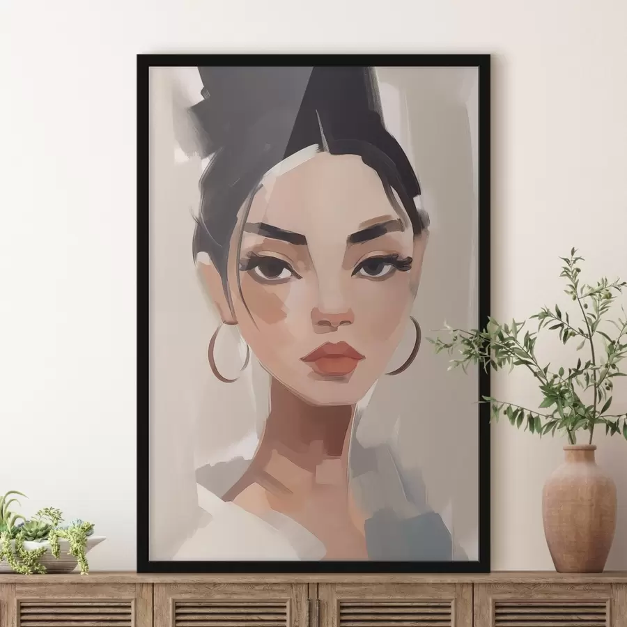 Fototapet Dívka s černými vlasy f45013