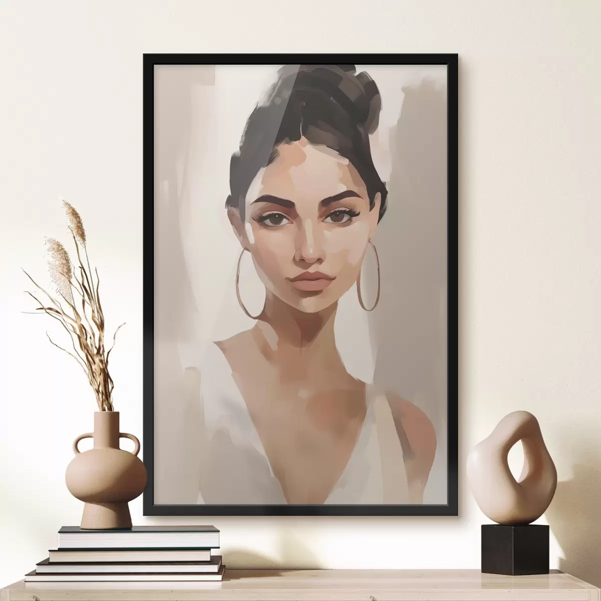 Poster Portrét dívky imitace malby f45014