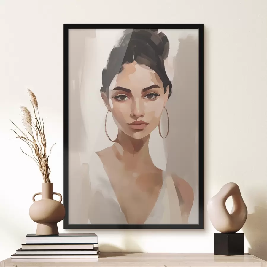 Fototapet Portrét dívky imitace malby f45014