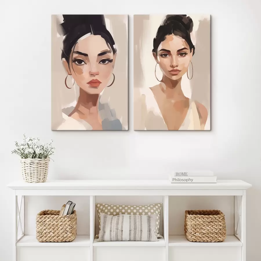 Obraz Portrét dívky imitující malbu Č. m00484