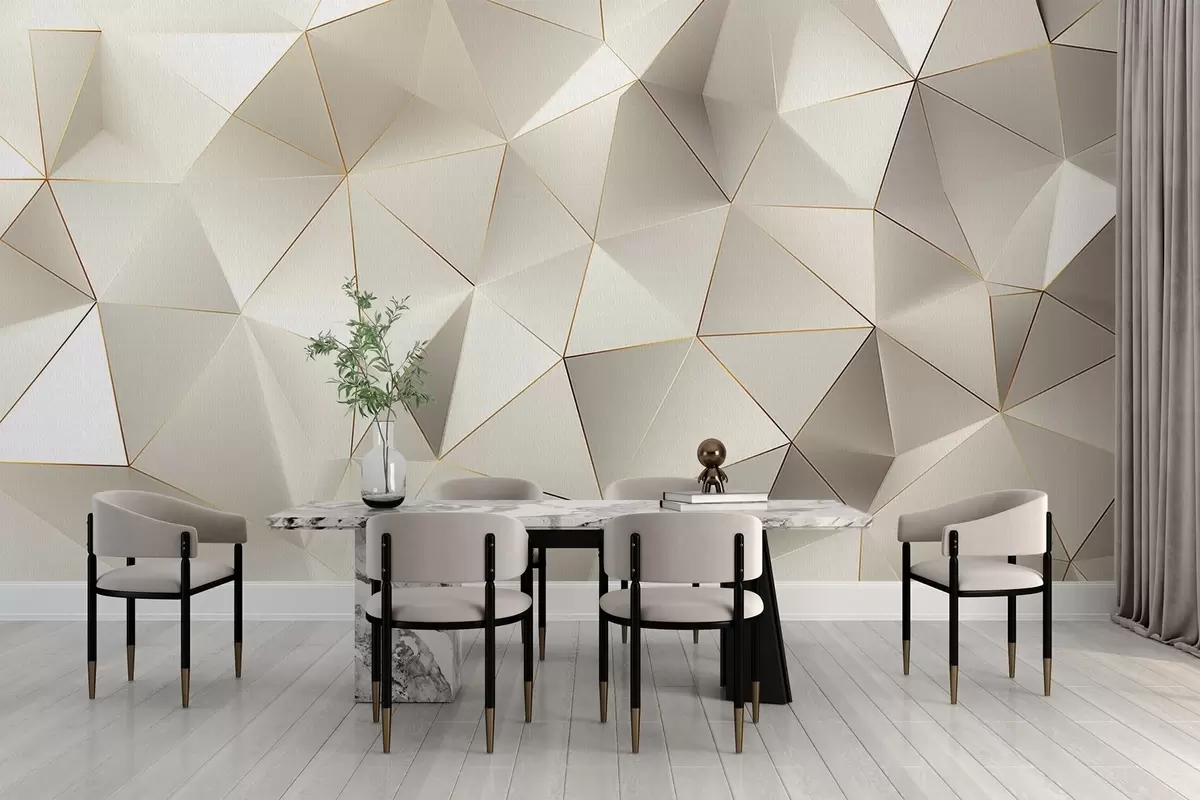 Fototapet geometrie, abstrakce, světlo, fasety, vzor, struktura w04236