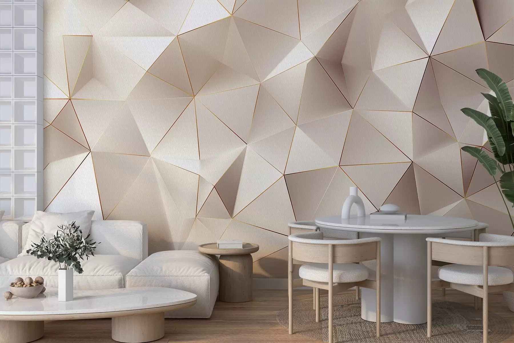 Fototapet geometrie, abstrakce, světlo, fasety, vzor, struktura w04236v1