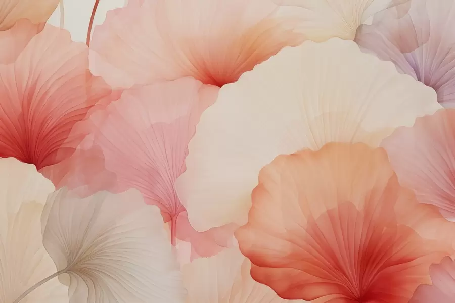 Fototapet květiny, okvětní lístky, růžová, pastelová, něha, lehkost w04256