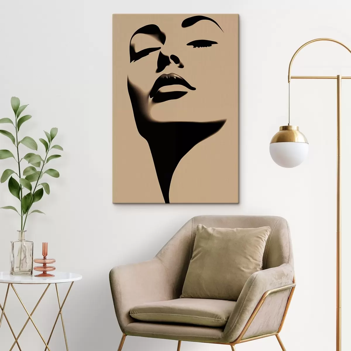 Obraz Silueta ženské tváře Č. s45071