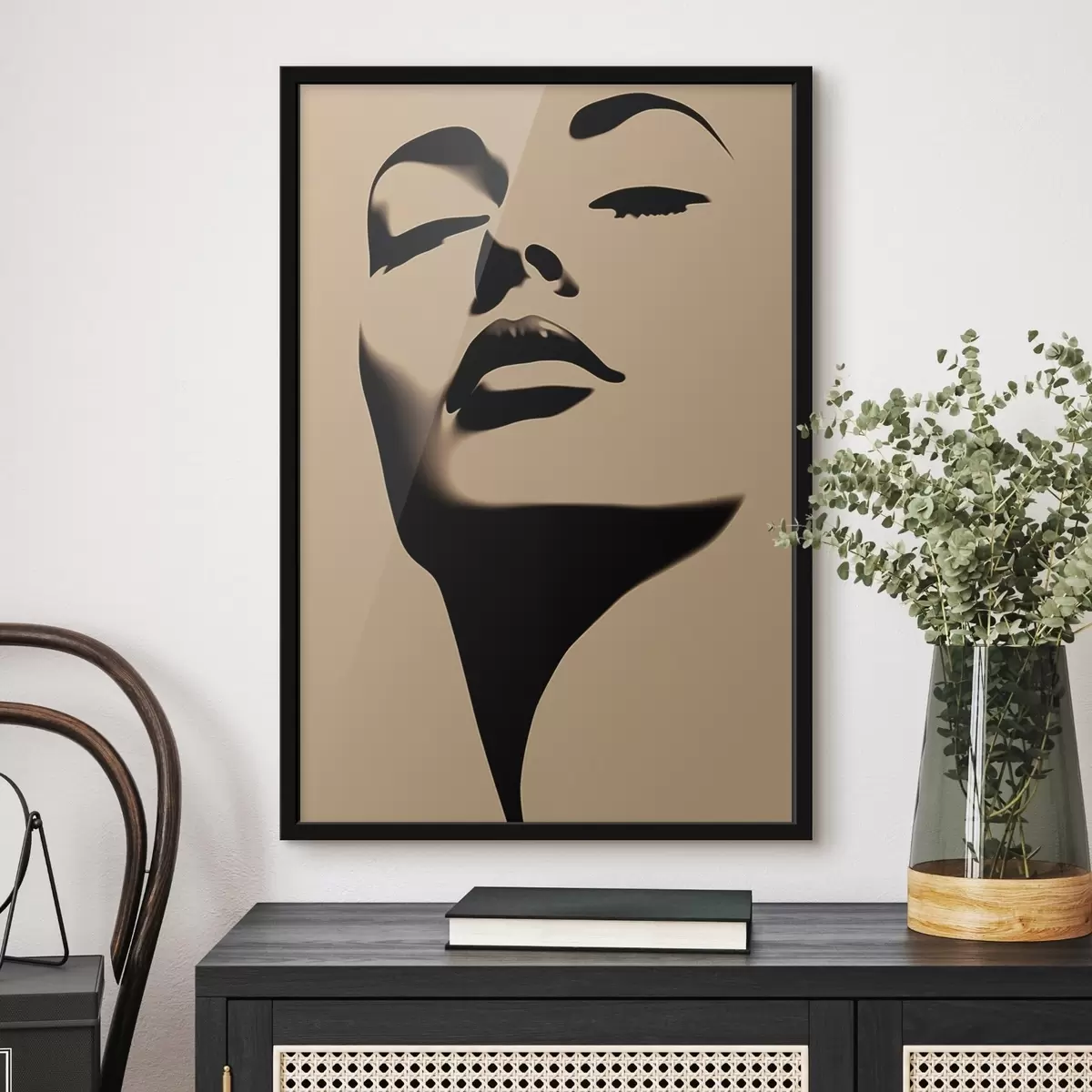 Poster Silueta ženské tváře f45071