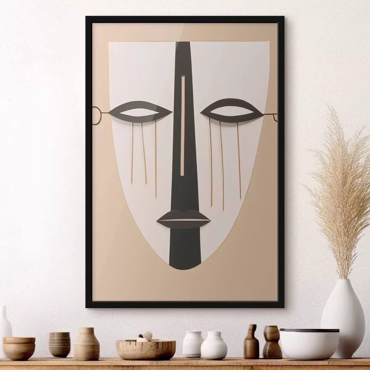 Poster Geometrická abstraktní tvář f45083