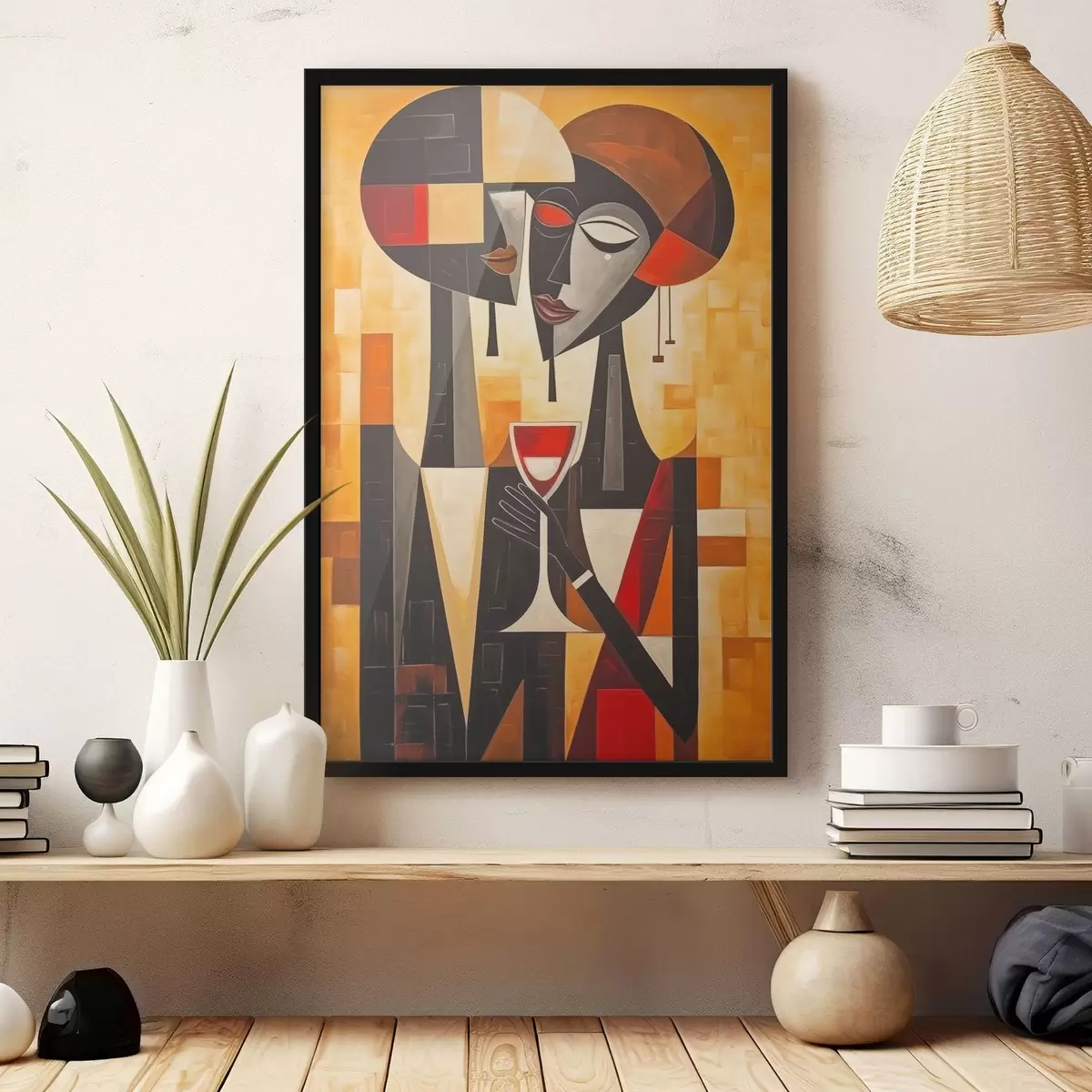 Poster Dva s kubistickým sklem f45085