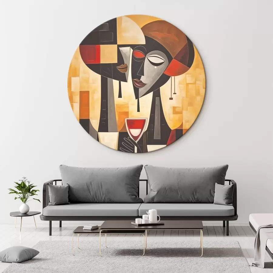 Obraz Dva s kubistickým sklem Č. r45085