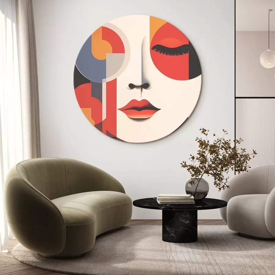 Obraz Abstraktní obličej v geometrických tvarech Č. r45086