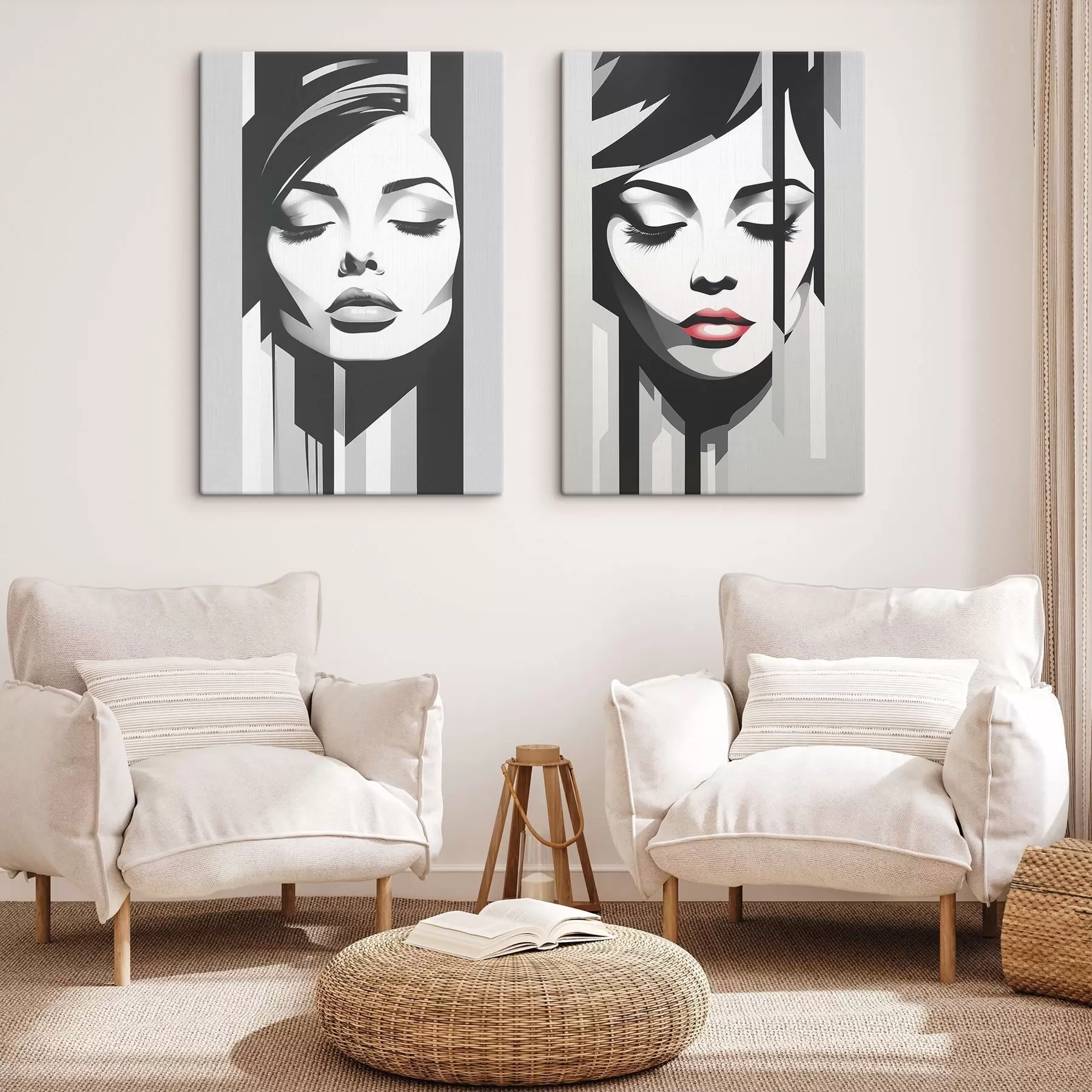 Obraz Geometrie ženských obličejů Č. m00496