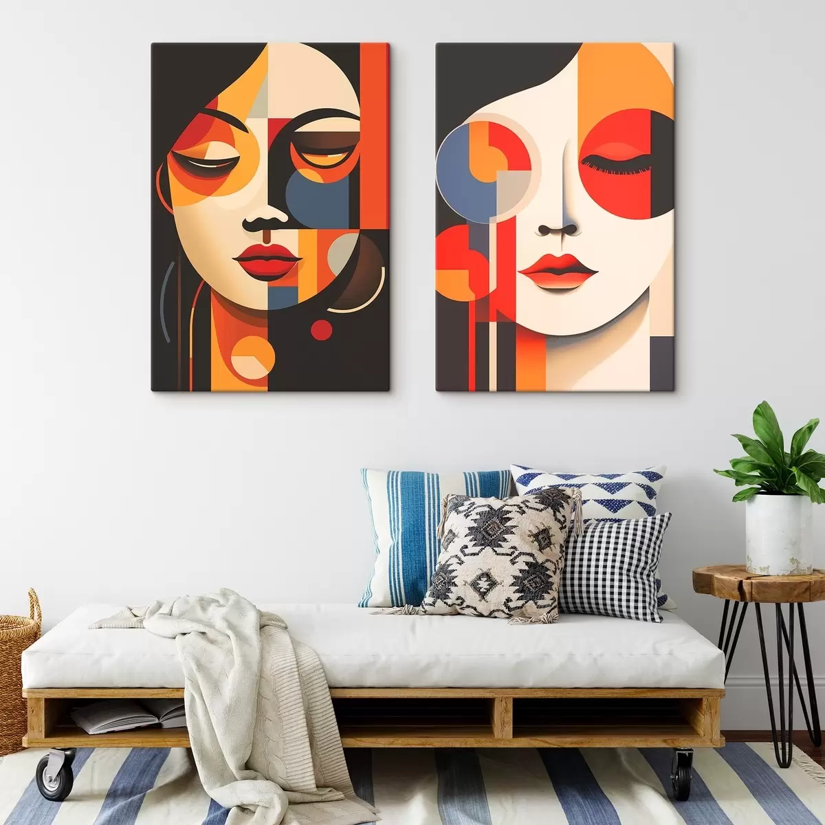 Obraz Geometrické portréty žen Č. m00501