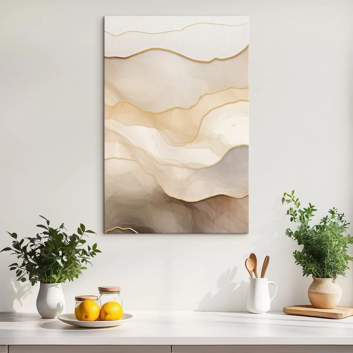 Obraz vrstvy, béžová, abstraktní, textura, měkká, látka, přírodní, průtok, neutrální Č. s45088