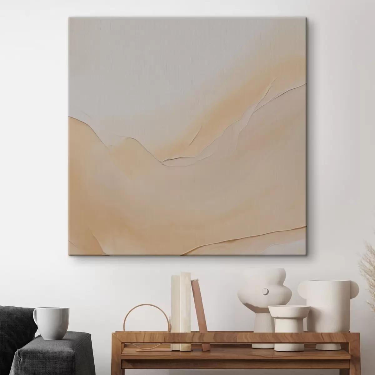 Obraz tekuté umění, tekoucí linie, pastelové tóny, přirozený tok, teplá paleta, gradient Č. s45106