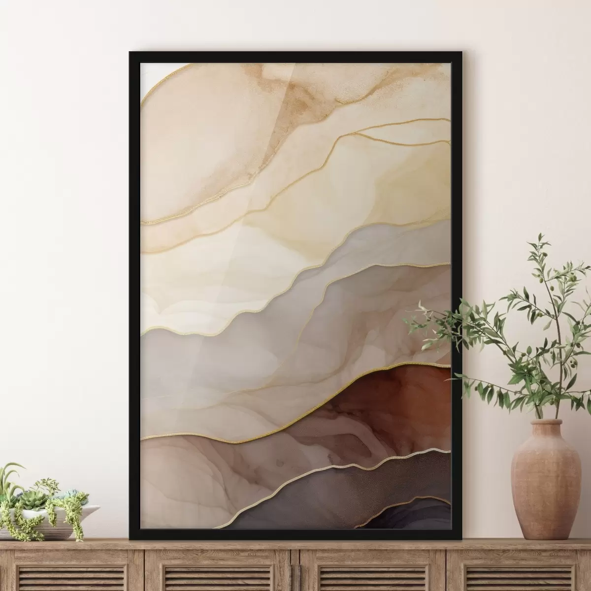 Poster vlny, krém, průsvitný, záhyby, organický, hladký, klidný, textilní, vzdušný f45089