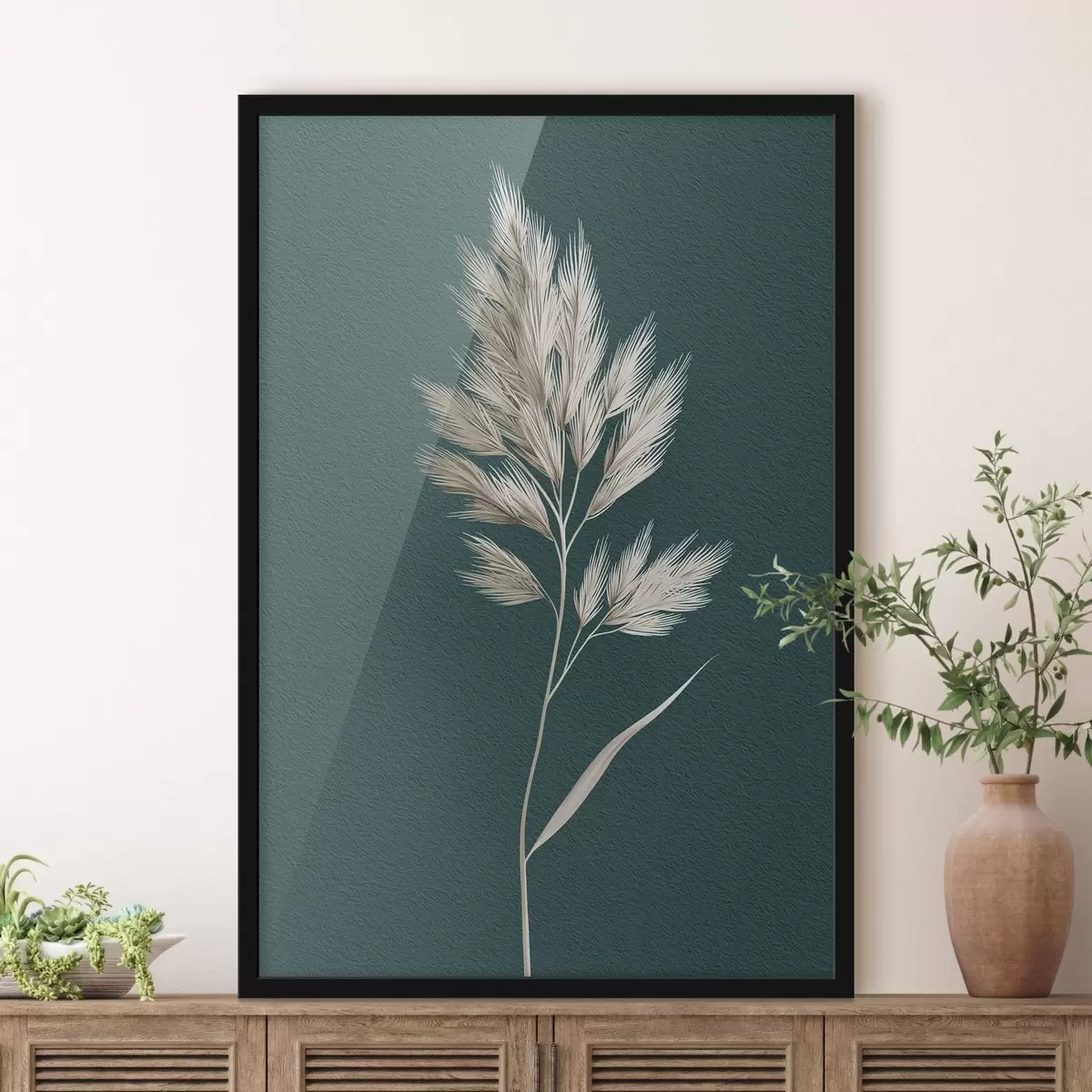 Poster suchá rostlina, silueta, organické, listy, byliny, neutrální, jednoduché, textura f45092