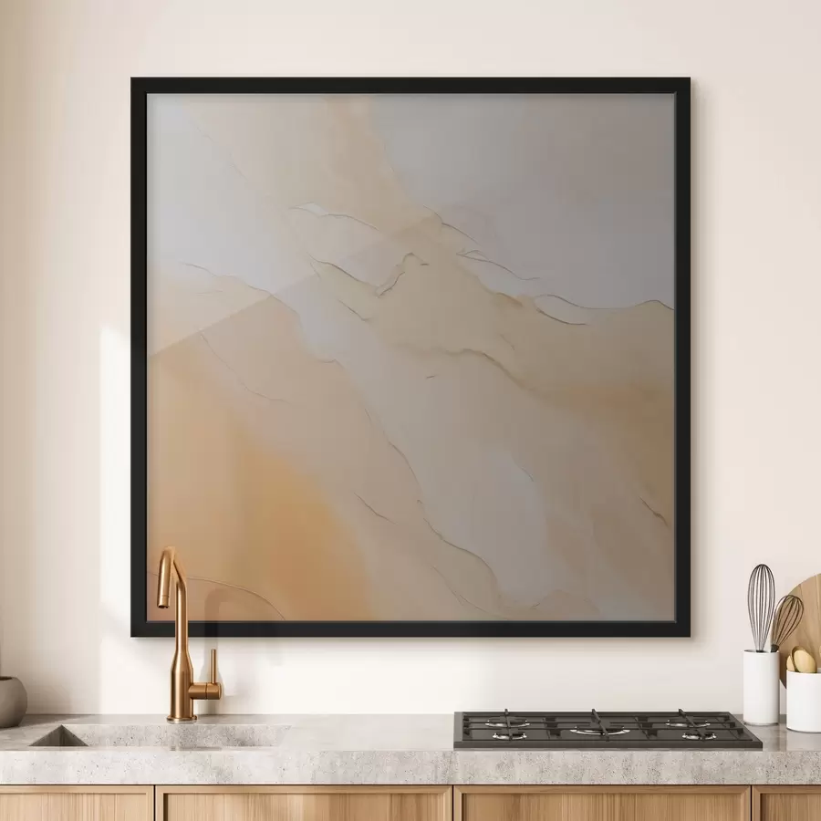 Fototapet abstraktní, tekutý, béžový, oranžový, mramorová textura, jemná směs, organické tvary, hladký f45105