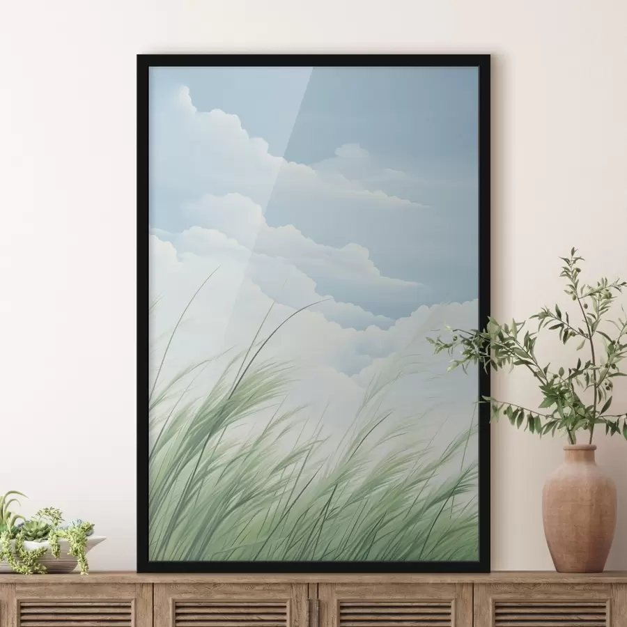 Fototapet Tráva proti obloze f45114