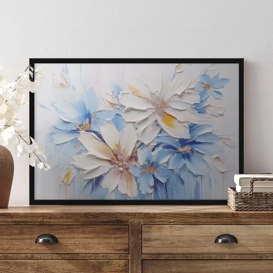 Fototapet Květiny abstraktní imitace tahů štětcem f45115