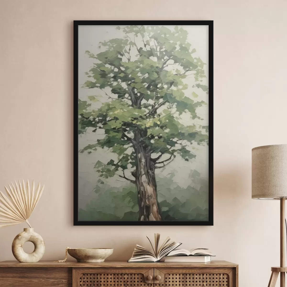 Poster Malba imitující dřevo f45116