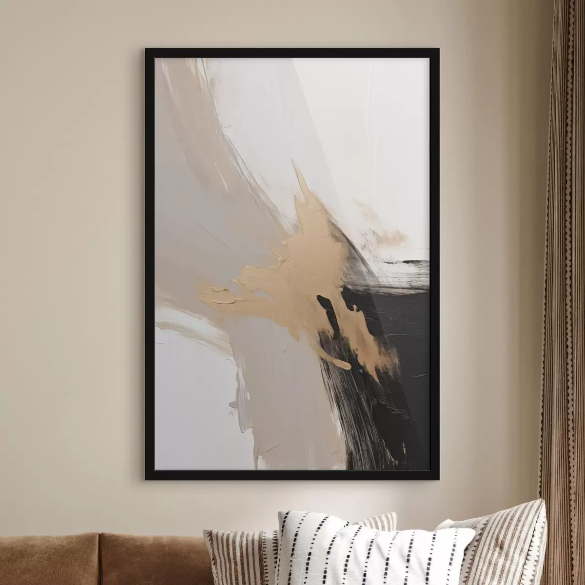 Poster Dynamická abstrakce imitující tahy štětcem f45126