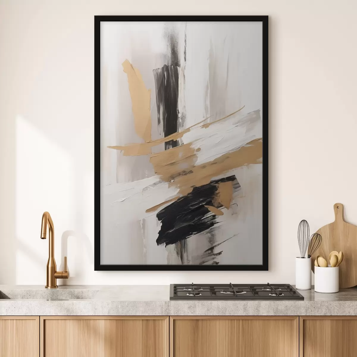 Poster Moderní abstrakce imitující tahy štětcem f45127