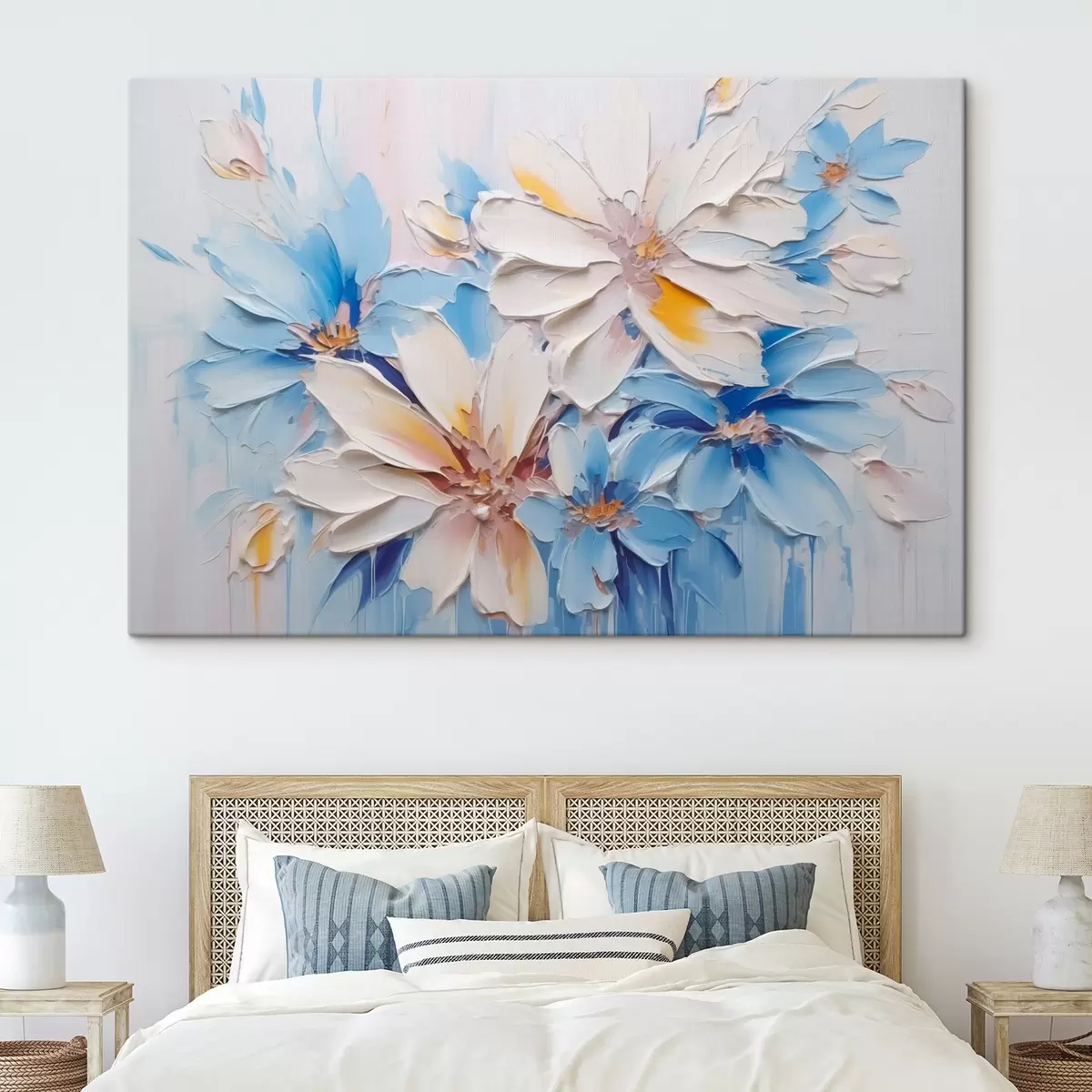 Obraz Květiny abstraktní imitace tahů štětcem Č. s45115