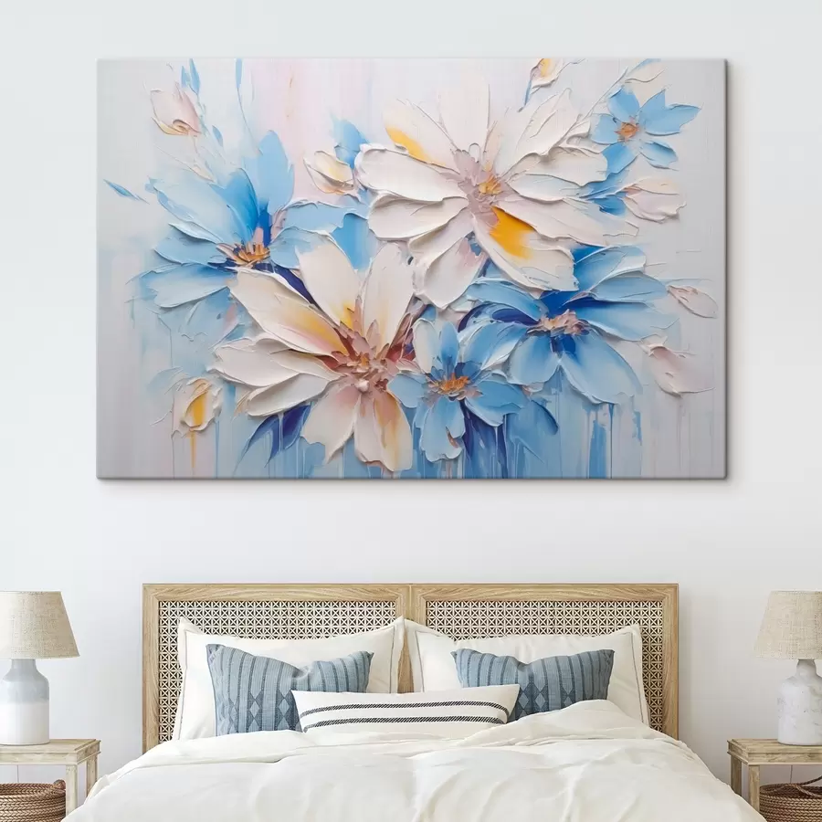 Obraz Květiny abstraktní imitace tahů štětcem Č. s45115