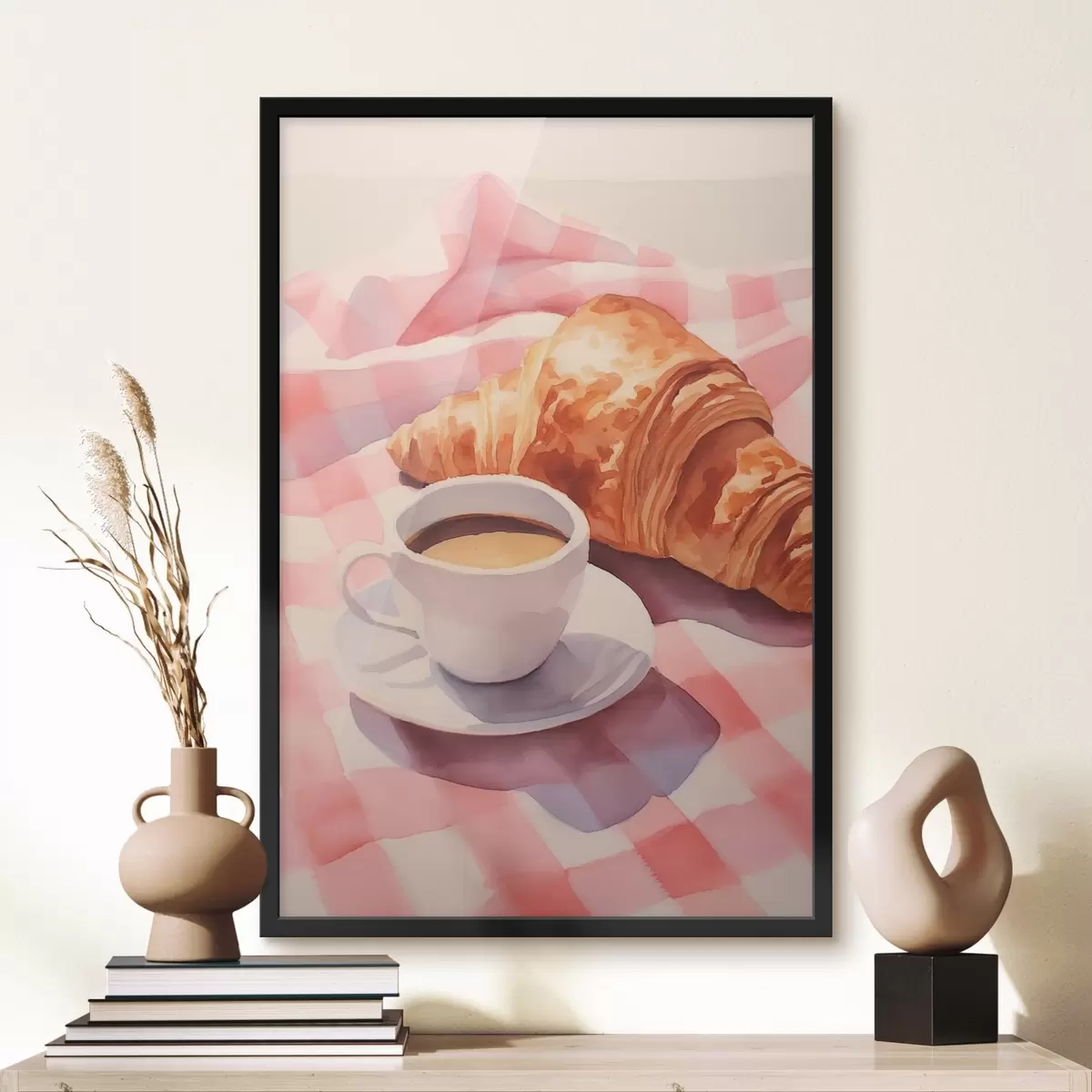 Poster Káva s croissantem f45143