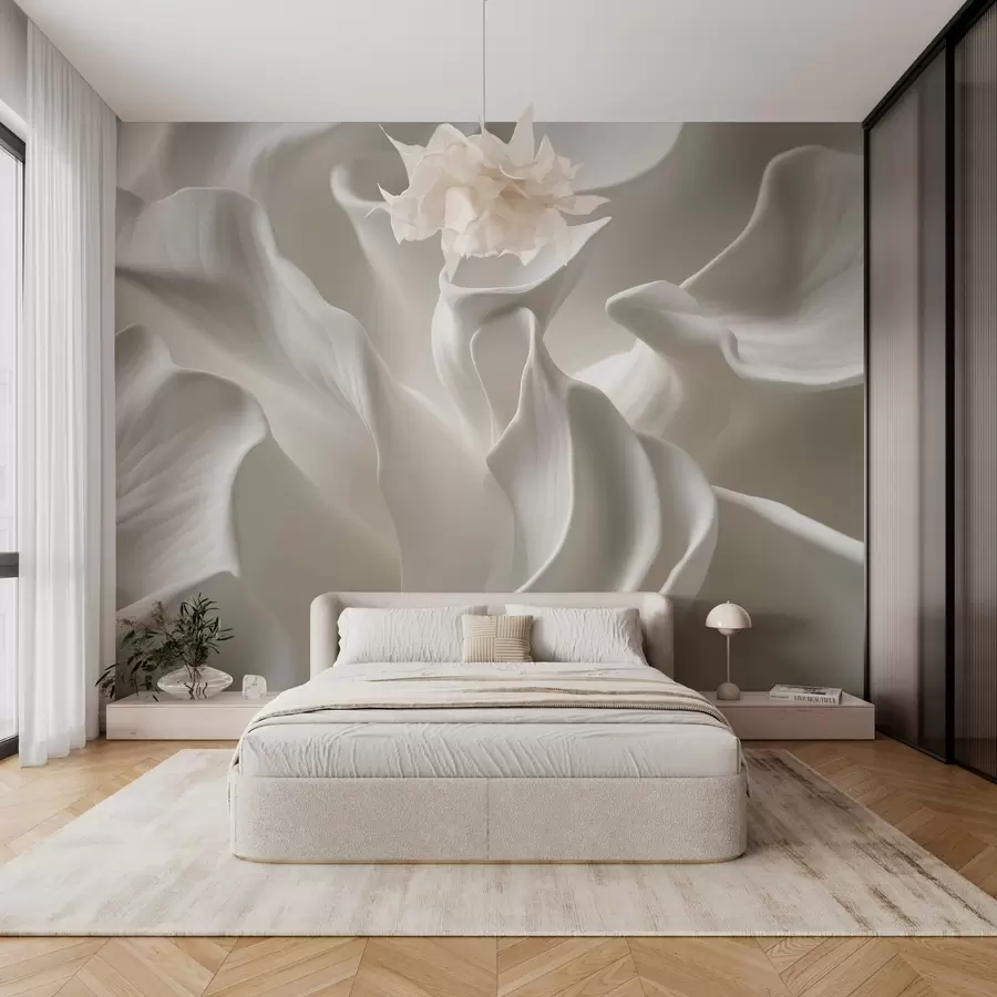 Fototapet zvlněné okvětní lístky s imitací objemu w04212