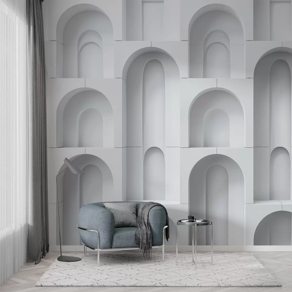 Fototapet objemové oblouky w04282