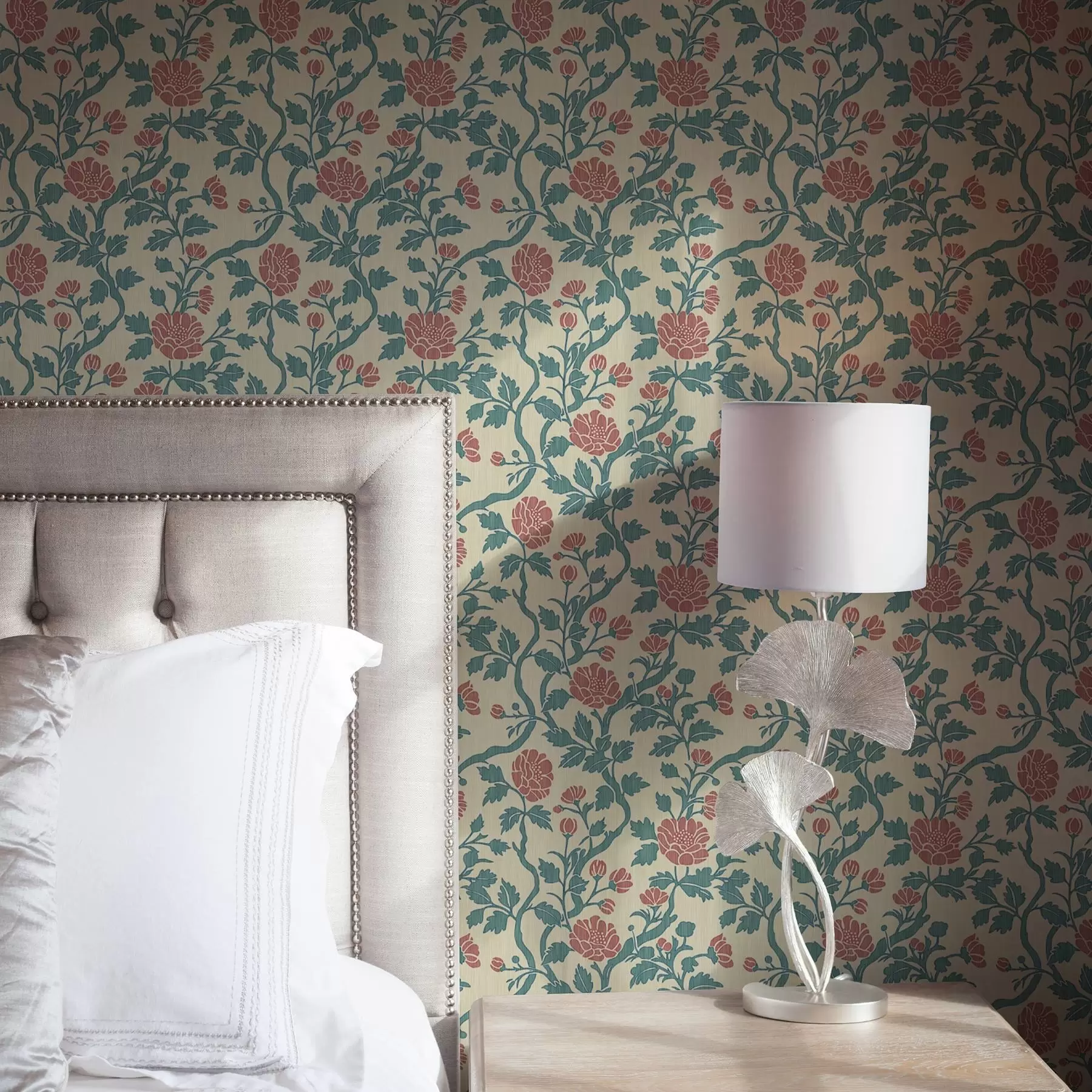 Fototapet Okrasné růžové květy na béžovém pozadí a00414