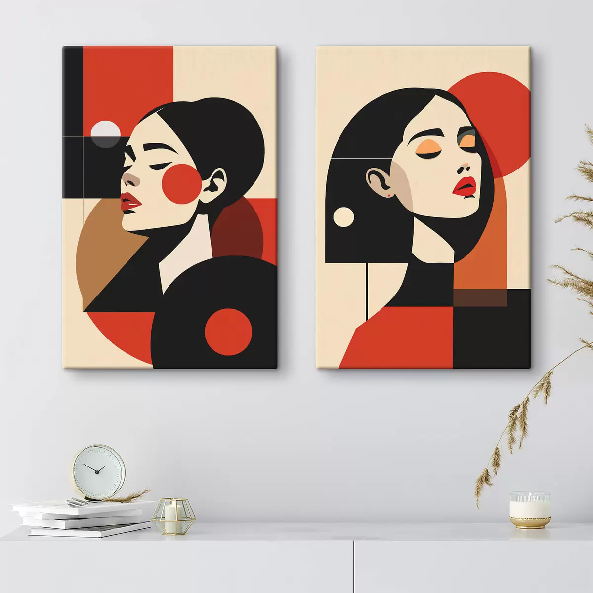 Obraz Portréty žen ve stylu Bauhausu Č. m00516
