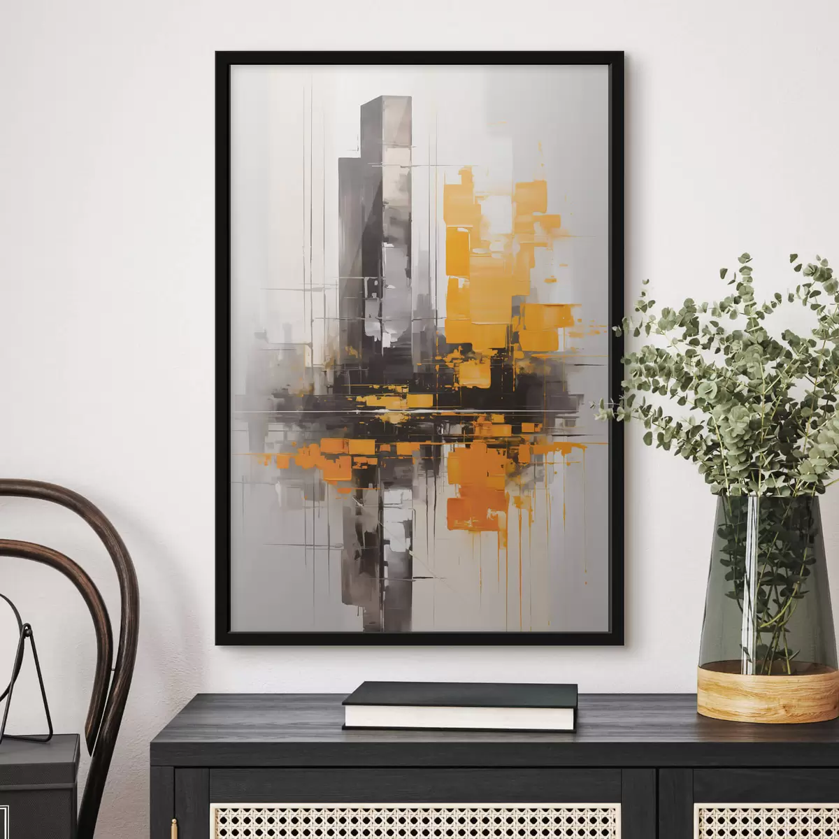 Poster Abstrakce s mrakodrapy f45162