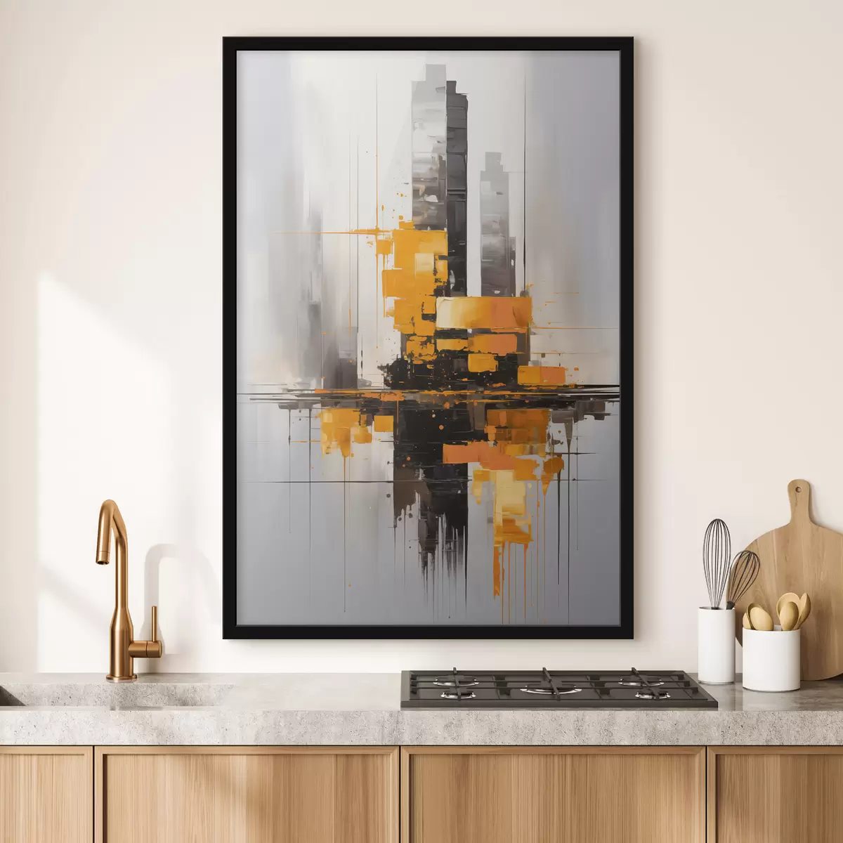 Poster Abstrakce s mrakodrapy f45163