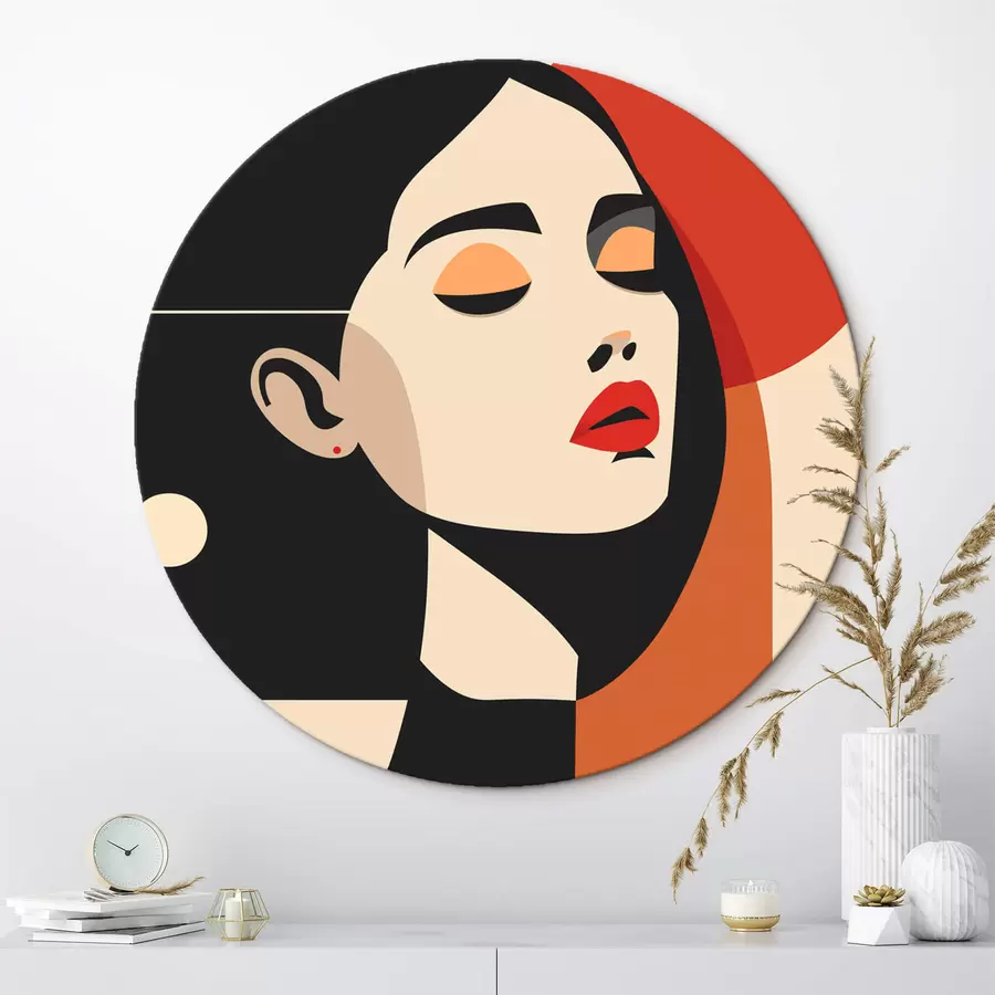 Obraz Abstraktní portrét ženy ve stylu Bauhausu Č. r45166