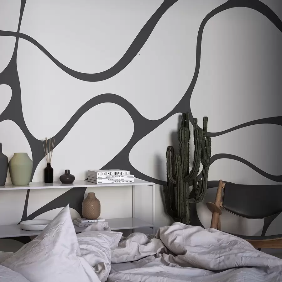 Fototapet Abstraktní vzor se zakřivenými liniemi w04274