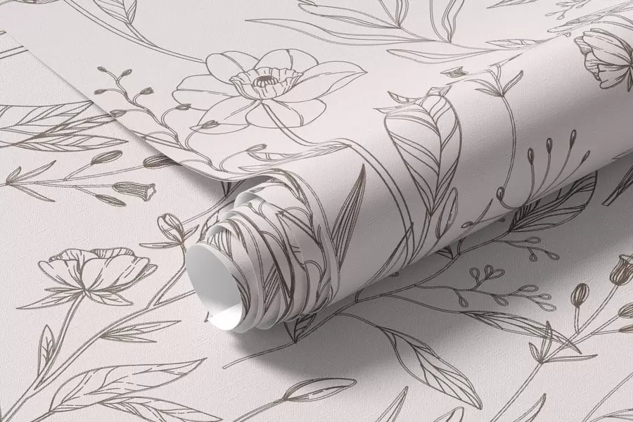 Fototapet Minimalistické divoké květiny