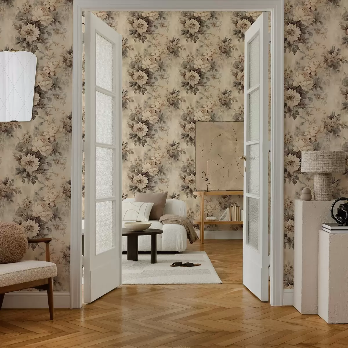 Tapety Vintage akvarelové květiny