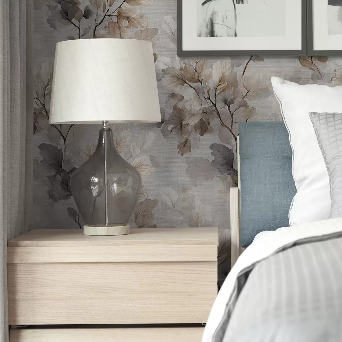 Tapety Neutrální akvarel větve vzor a00422