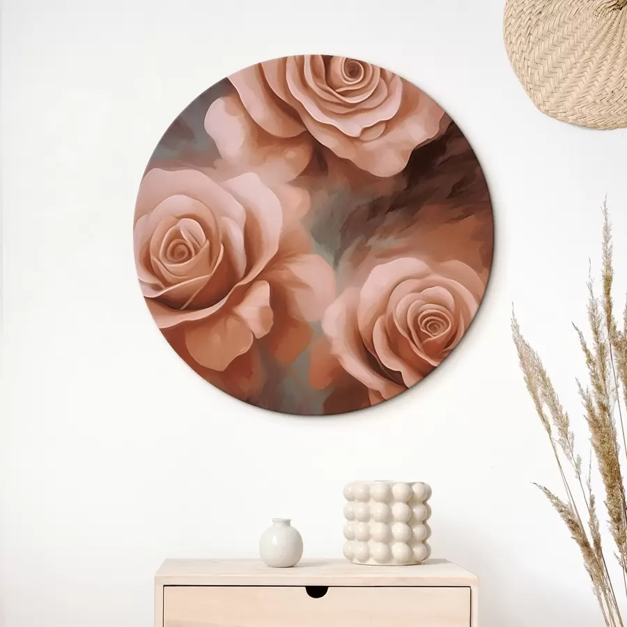 Obraz Tři růžové růže na rozmazaném pozadí Č. r45221