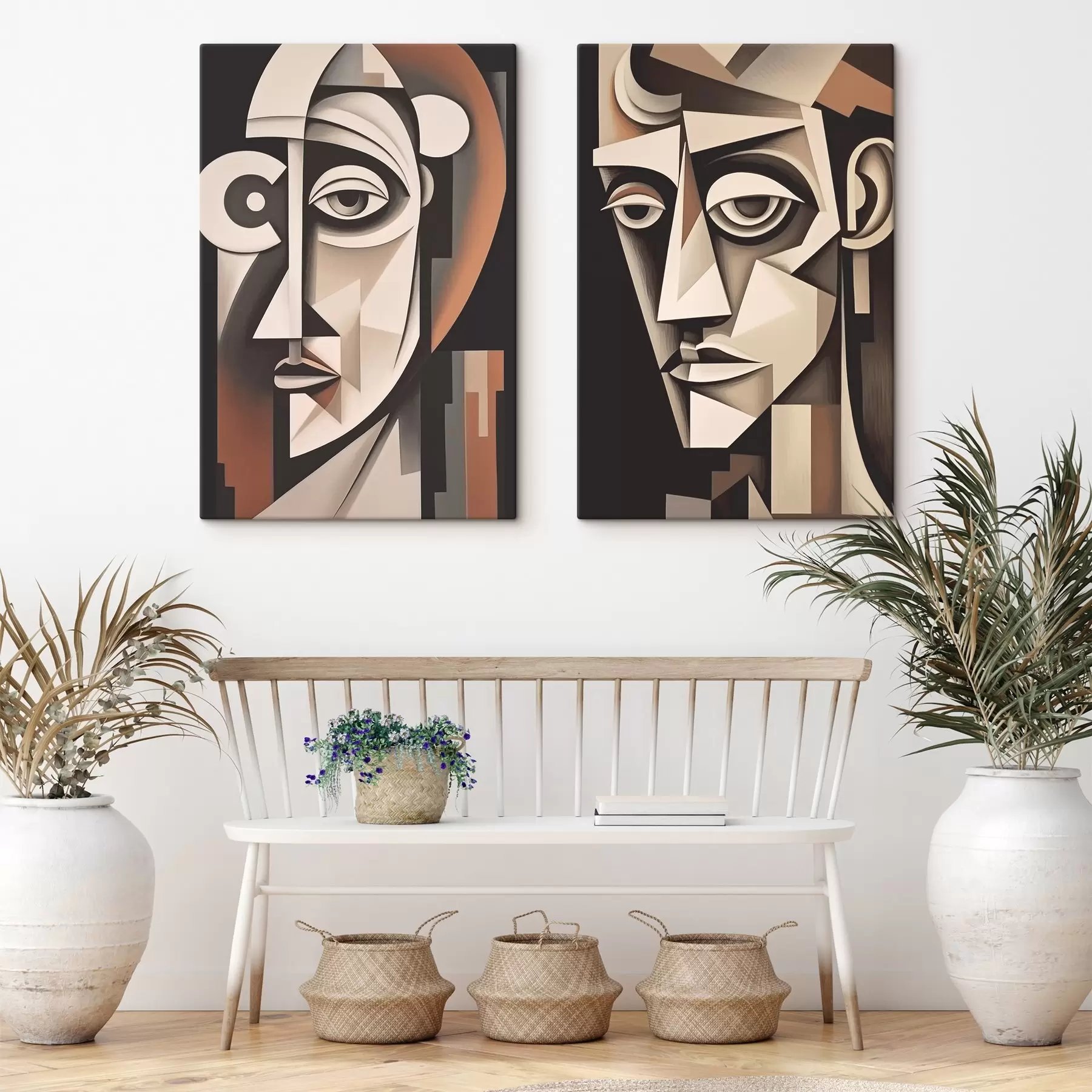 Fototapet Abstraktní portréty v kubistickém stylu m00550