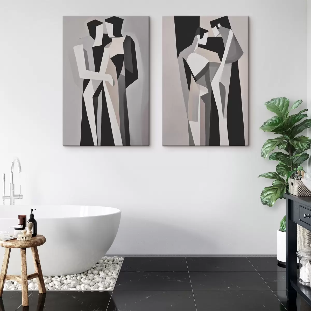 Obraz Abstraktní geometrické páry Č. m00517