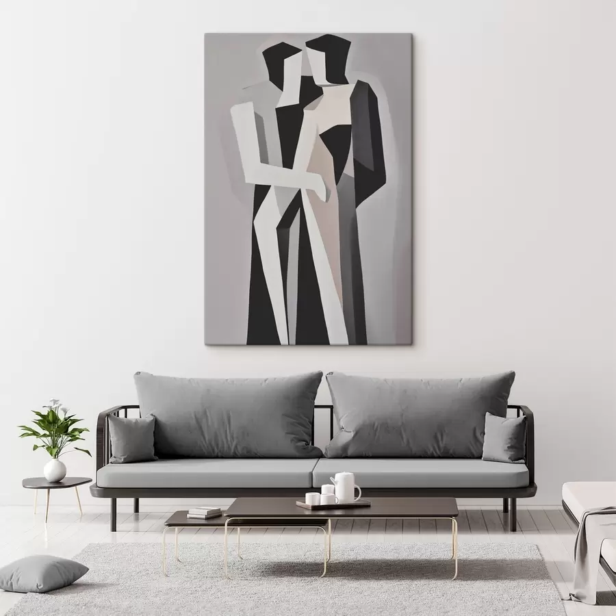 Obraz Abstraktní postavy v černobílém provedení Č. s45155