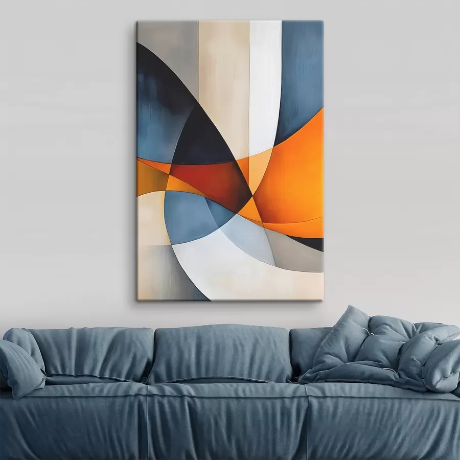 Obraz Abstrakce s geometrickými tvary Č. s45201